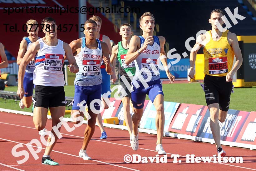 Mens 800 metres, 2019 Muller British Championships, Alexander Stadium, Birmingham. Photo: David T. Hewitson/Sports for All Pics